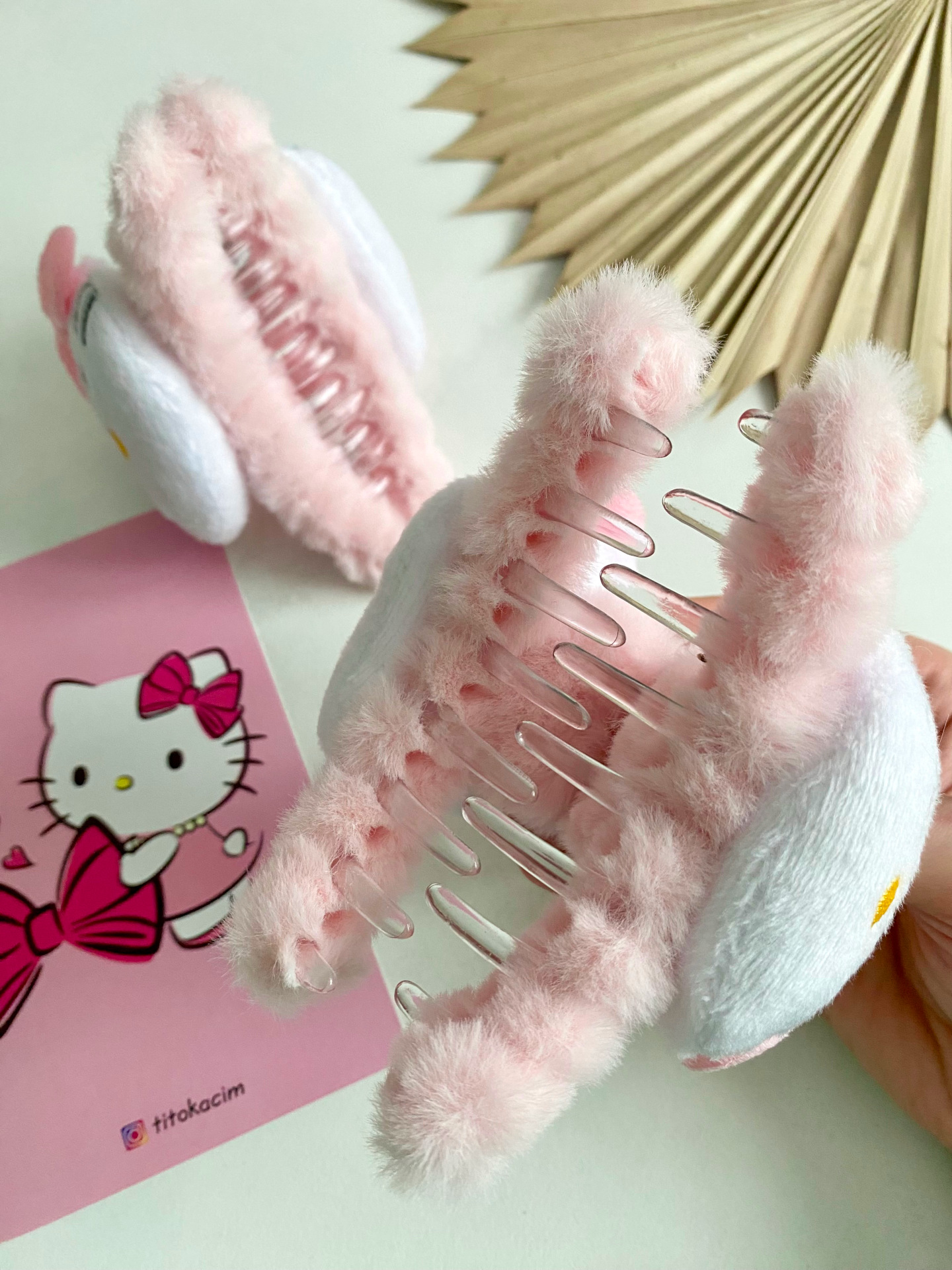 Peluş hello kitty mandal toka